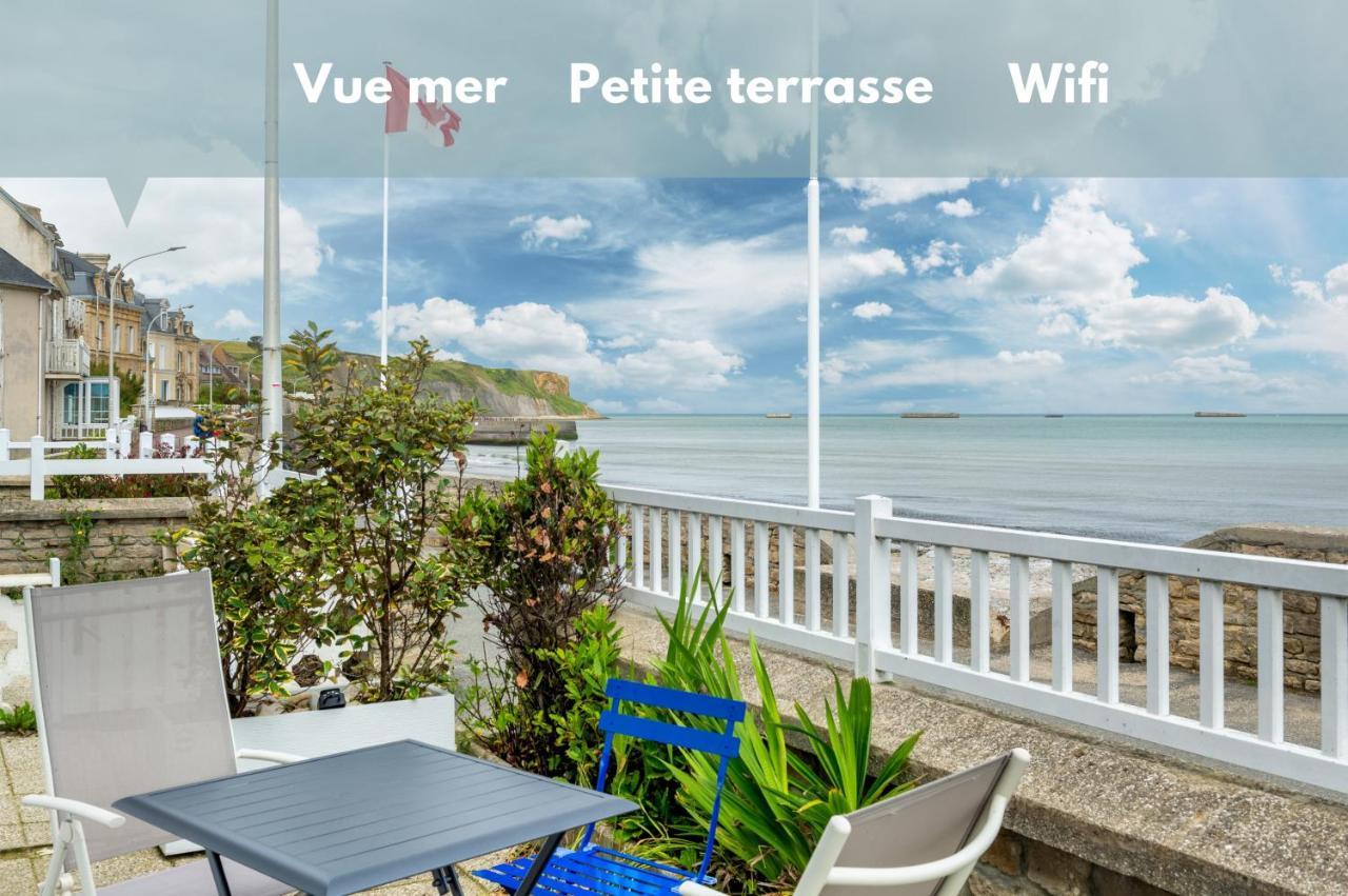 Appartement En Front De Mer Avec Terrasse Et Vue Mer Arromanches-les-Bains Esterno foto
